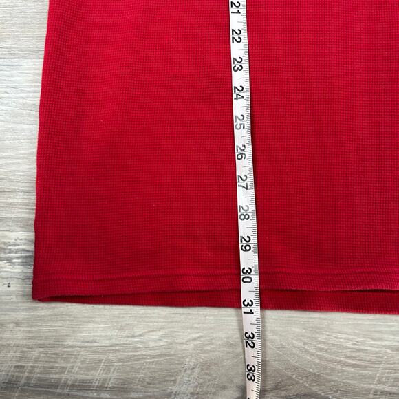 Polo Ralph Lauren Red Waffle Knit Thermal Long Sleeve Shirt 2XL Cotton - Picture 4 of 6